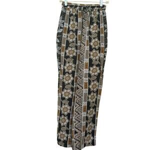 Anna Gray vintage silk wide leg pants, medium, bohemian, festival, hippie